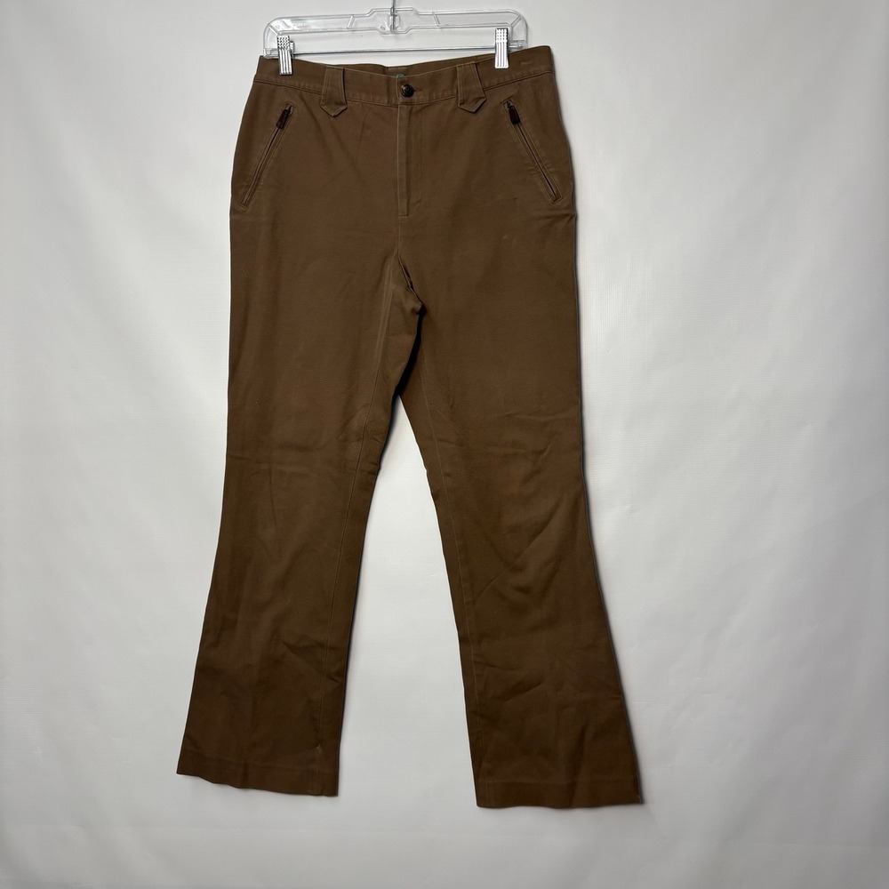 Lauren Ralph Lauren Brown Cotton Stretch Zip Pocket Trousers Pants Womens 10